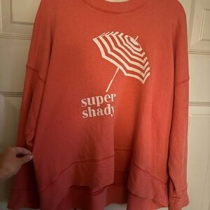 Aerie Coral Crew Neck Sweater